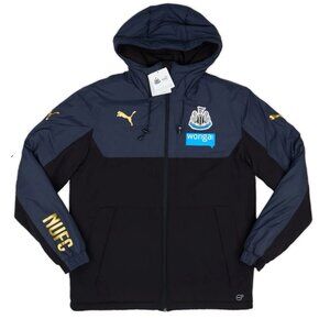 PUMA Newcastle United FC Wonga Puffer Anorak 2014-15 Season Black/Grey Sz 3XL